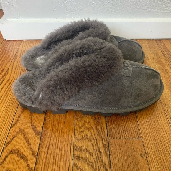 UGG Coquette Shearling Slippers Gray Size 9 - Picture 3 of 7